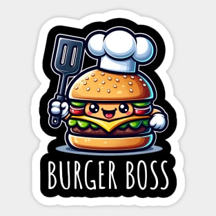 Burger Boss Chef Foodie Burger Lover Sticker